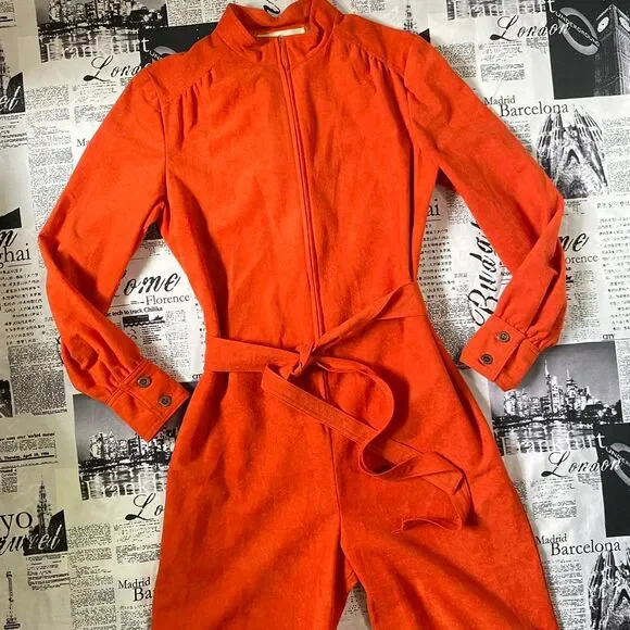California Girl Pants Jumpsuits California Girl Orange Fuzzy